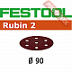 Шлифовальные круги FESTOOL Rubin 2 STF D90/6 P100 RU2/50