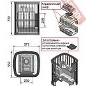 Печь каменка для бани и сауны ВЕЗУВИЙ Легенда Люкс 16 Ч без выносного тоннеля