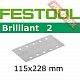 Шлифовальные листы FESTOOL Brilliant 2 STF 115x228 P240 BR2/100